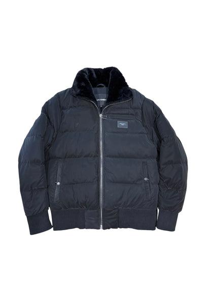 (L) Dolce & Gabbana Black Puffer Jacket