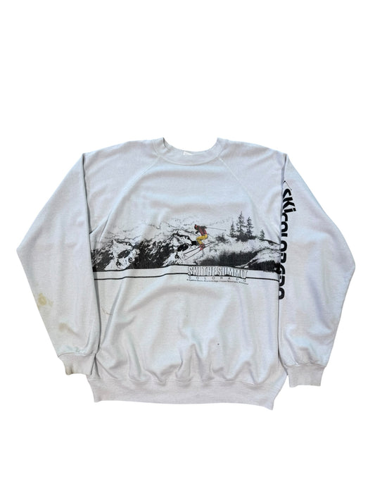 (XL) 80’s Colorado Ski Resort Wrap Around Print Sweatshirt