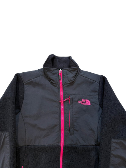 (S) Wmns North Face Black/Pink Denali Zip Up