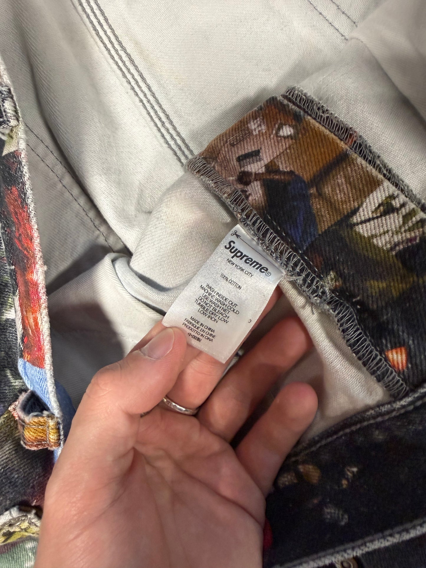 (34W) FW21 Supreme Nas and DMX Double Knee Denim Pants
