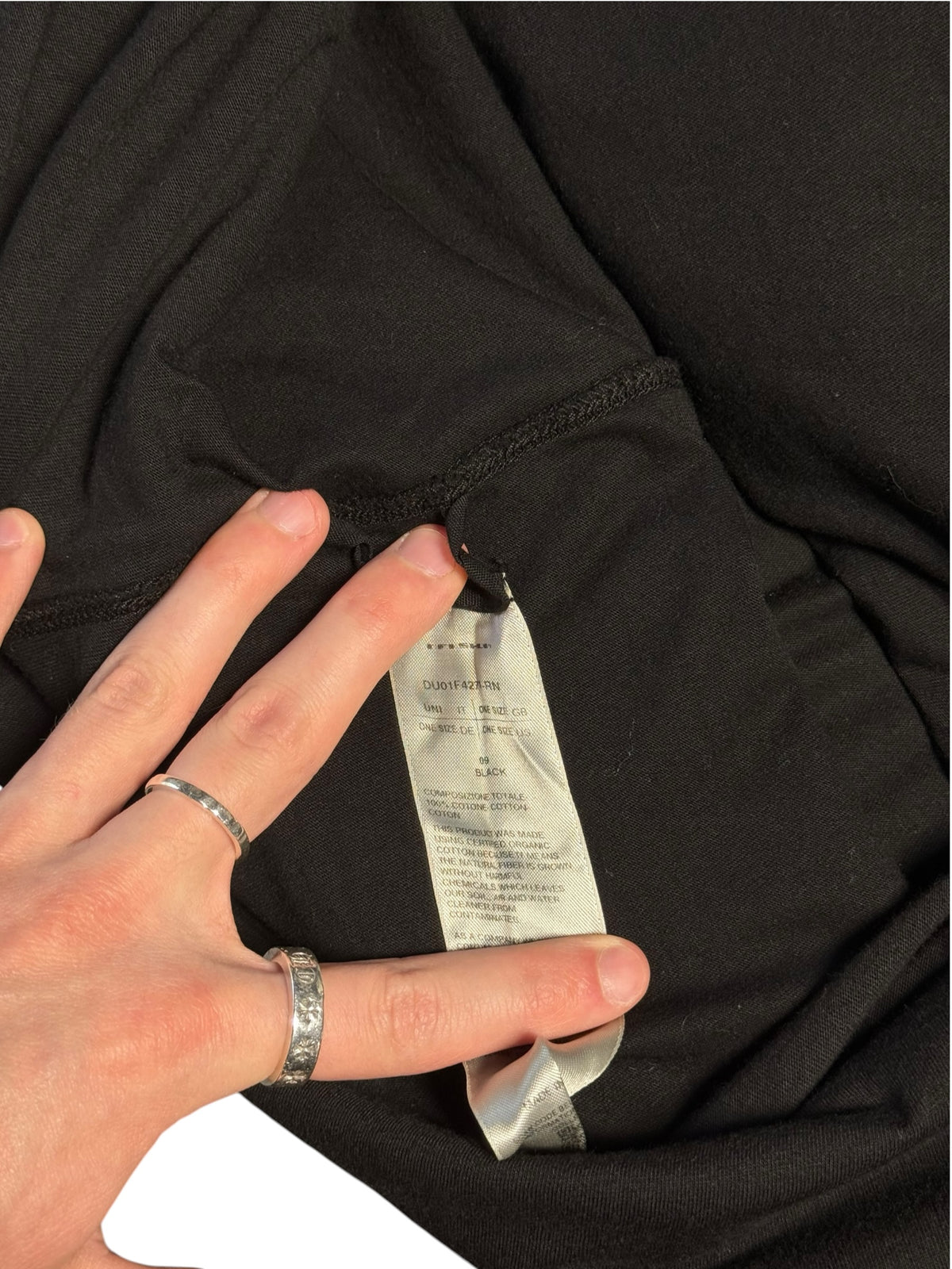 (XL) Rick Owens DRKSHDW Tommy Hustler Hoodie Black