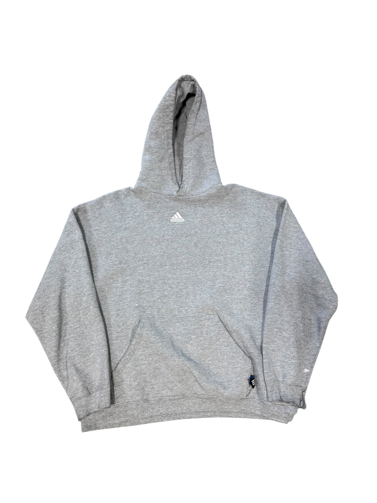 (XL) Vintage Adidas Middle Logo Grey Hoodie