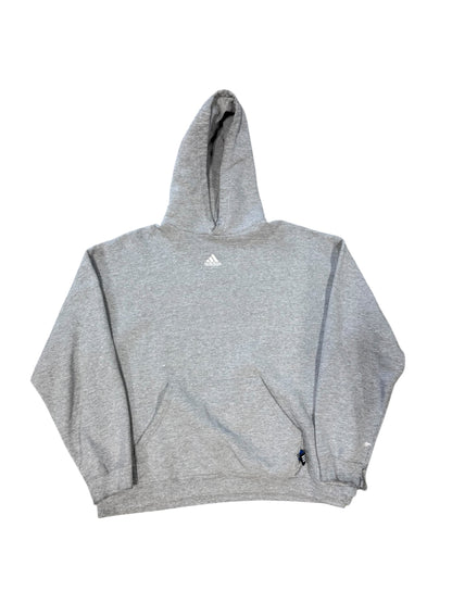 (XL) Vintage Adidas Middle Logo Grey Hoodie