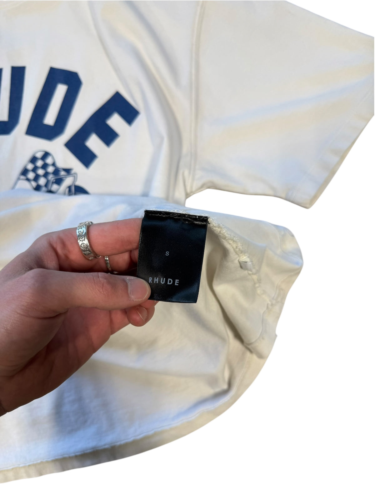 (S) Rhude Rally Racing White Tee