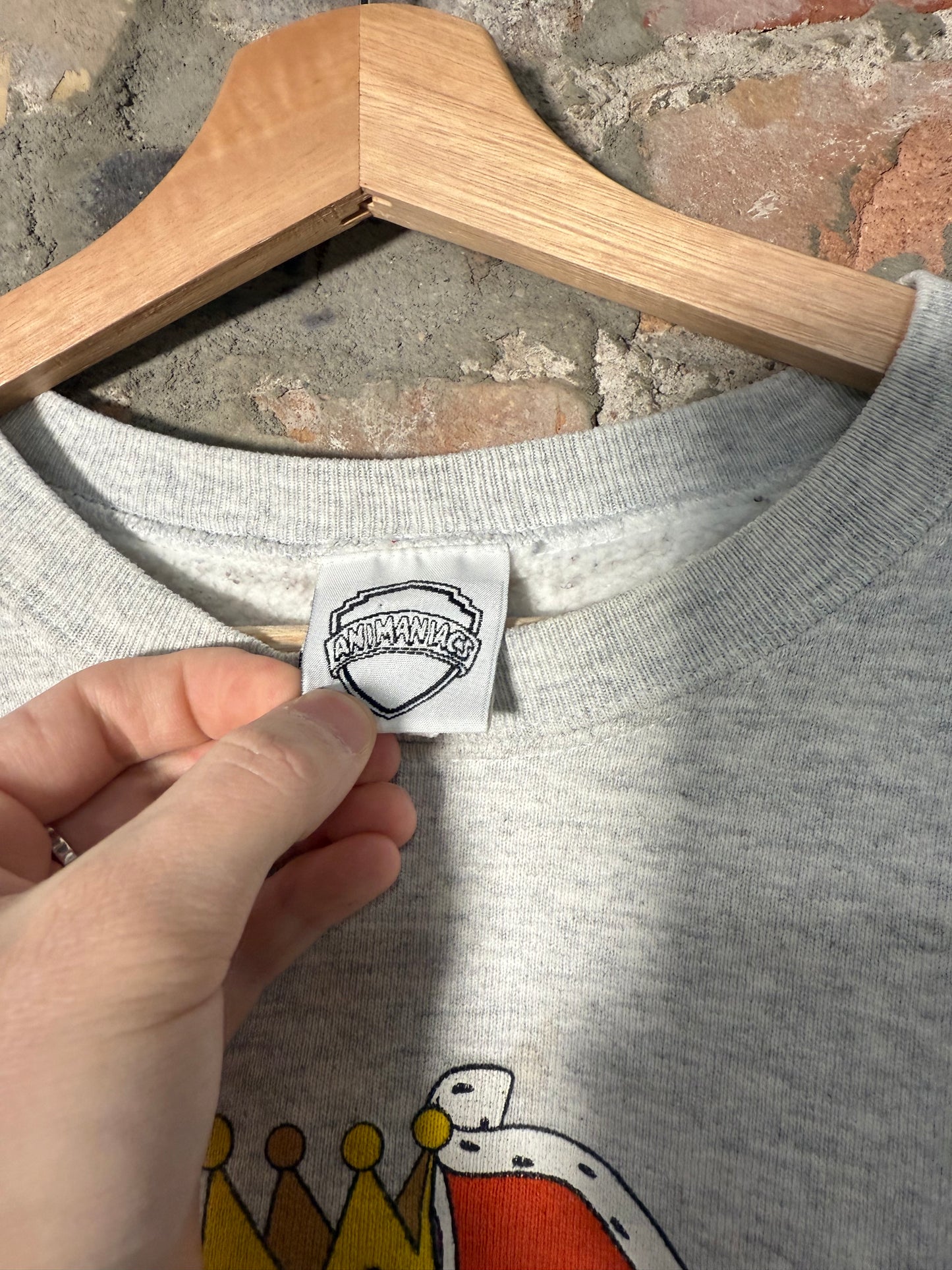 Vtg Animaniacs Pinky & The Brain Crewneck Sz L