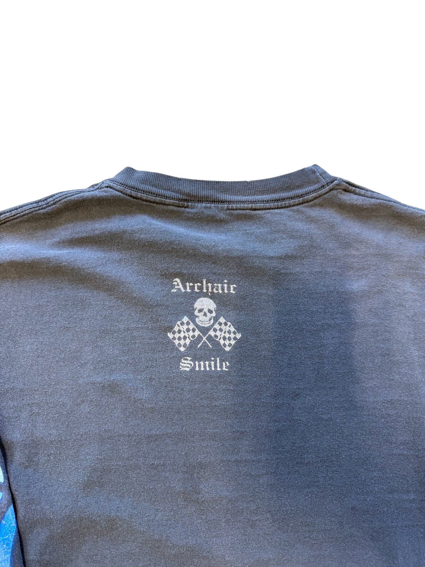 (M) 90s Archair Smile Blue Flame Longsleeve