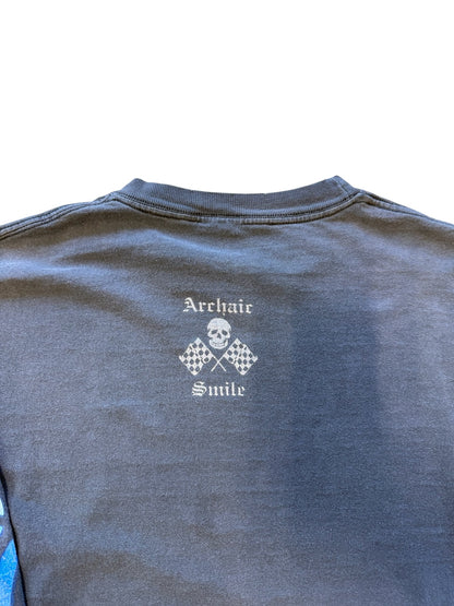 (M) 90s Archair Smile Blue Flame Longsleeve