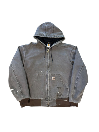 (XXL) Vintage Carhartt Faded Brown Active Hooded Jacket