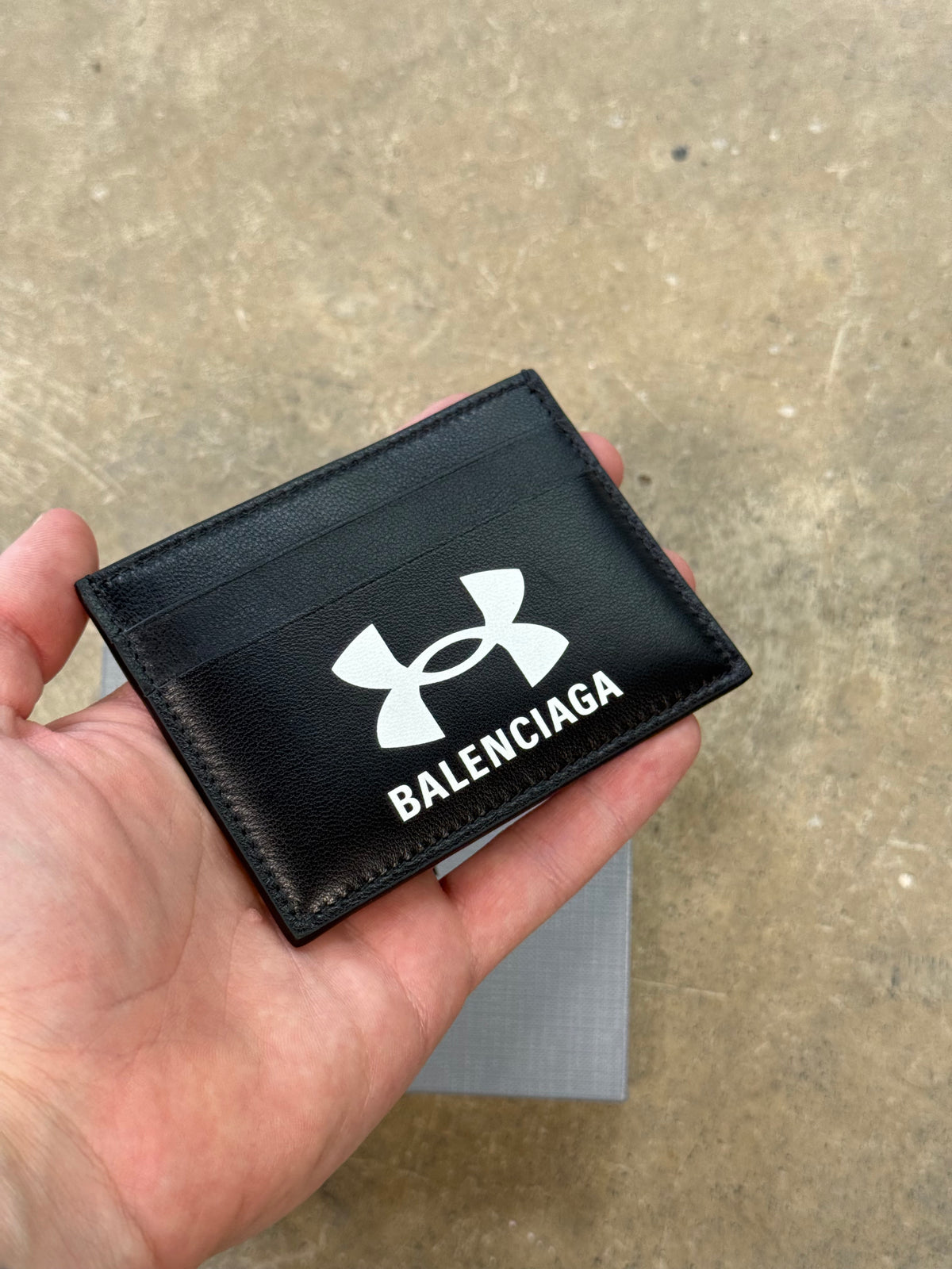 (OSFA) Balenciaga X Under Armour Lambskin Leather Cardholder
