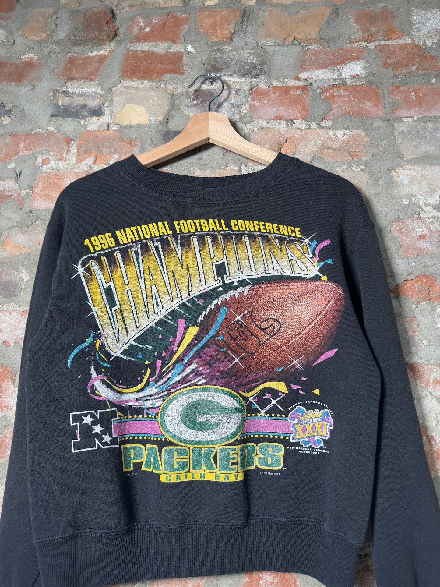 1996 Green Bay Packets Youth Crewneck Sz M