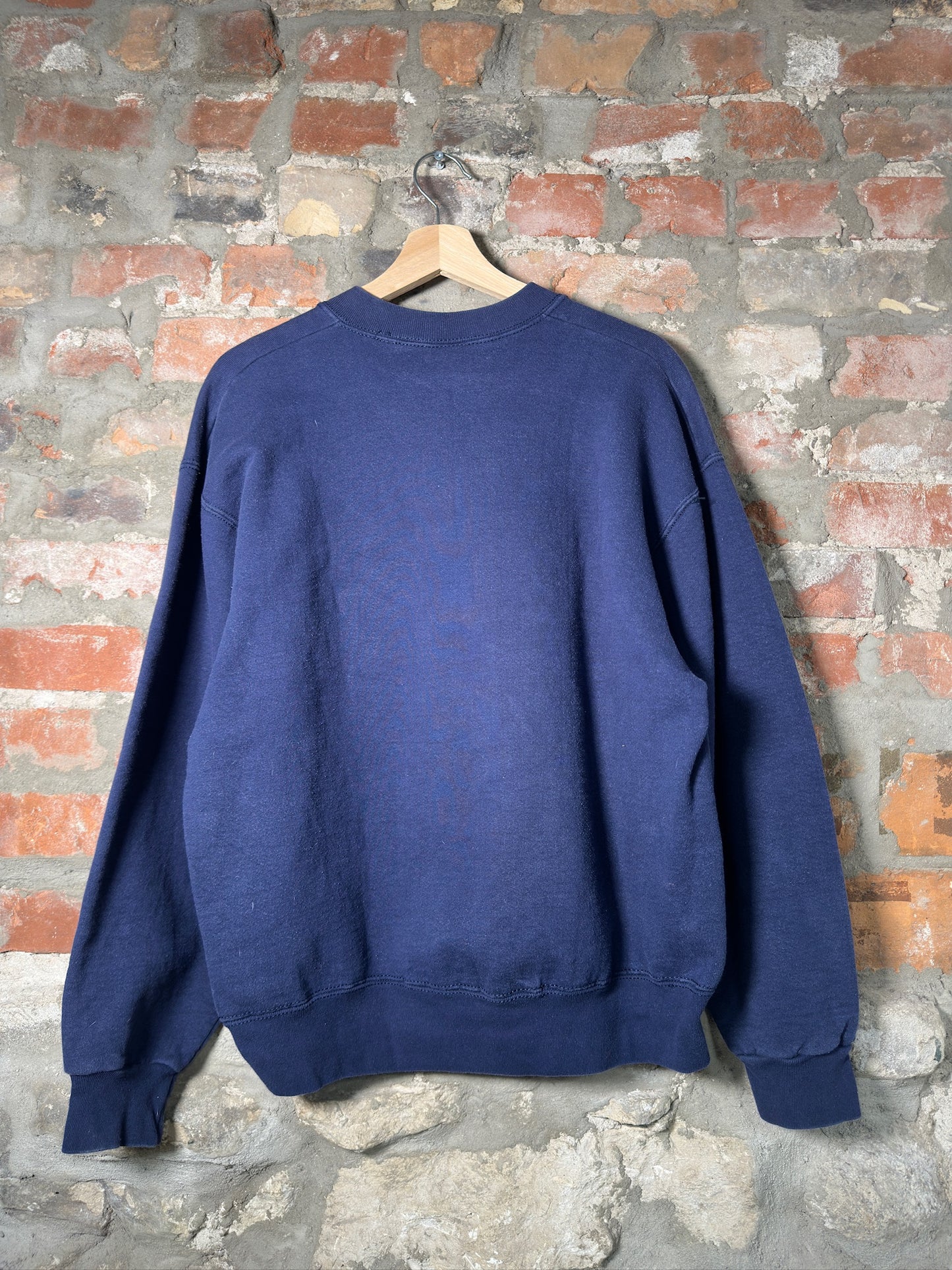 90s Brock University Navy Crewneck Sz L