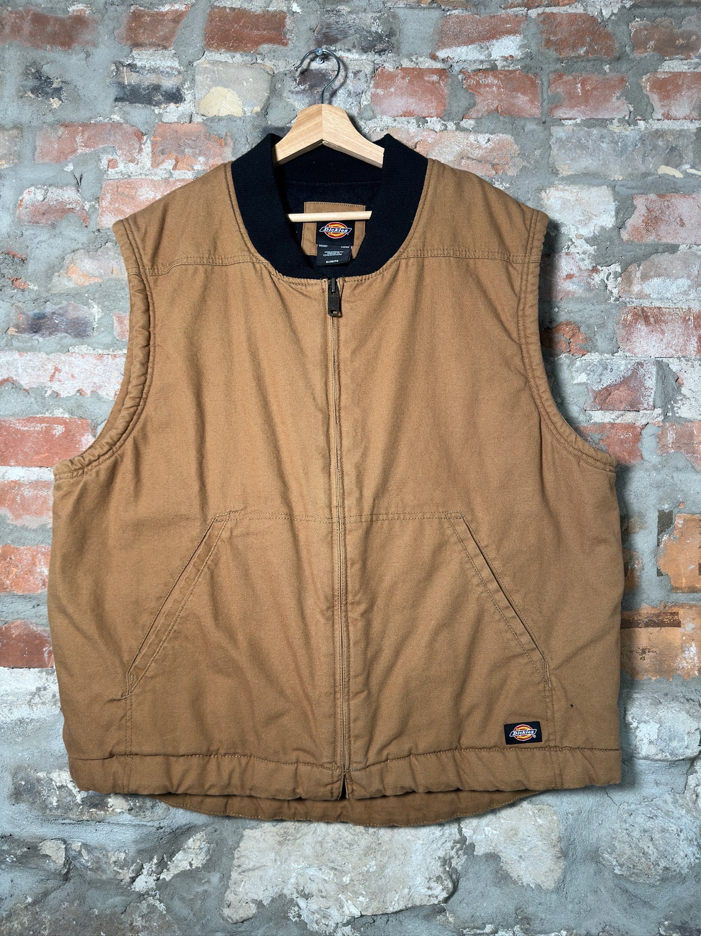 Vtg Dickies Workwear Vest Beige Sz XL