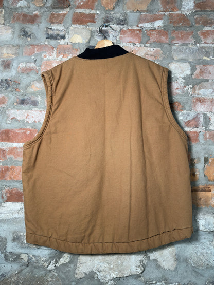 Vtg Dickies Workwear Vest Beige Sz XL