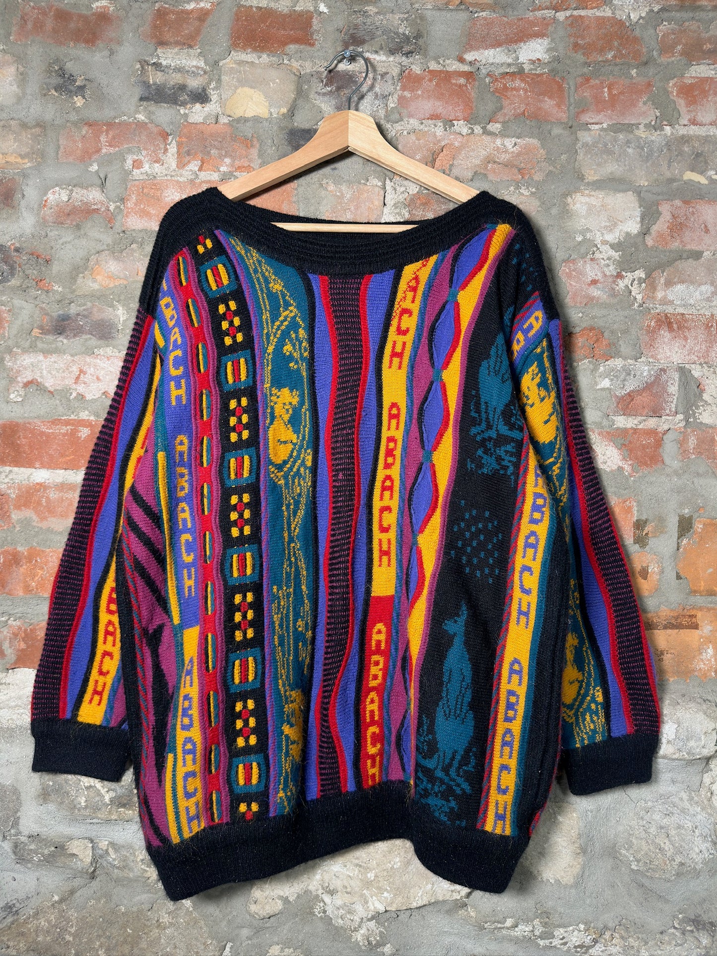 90s Chelean 3D Style Knit Sweater Sz L