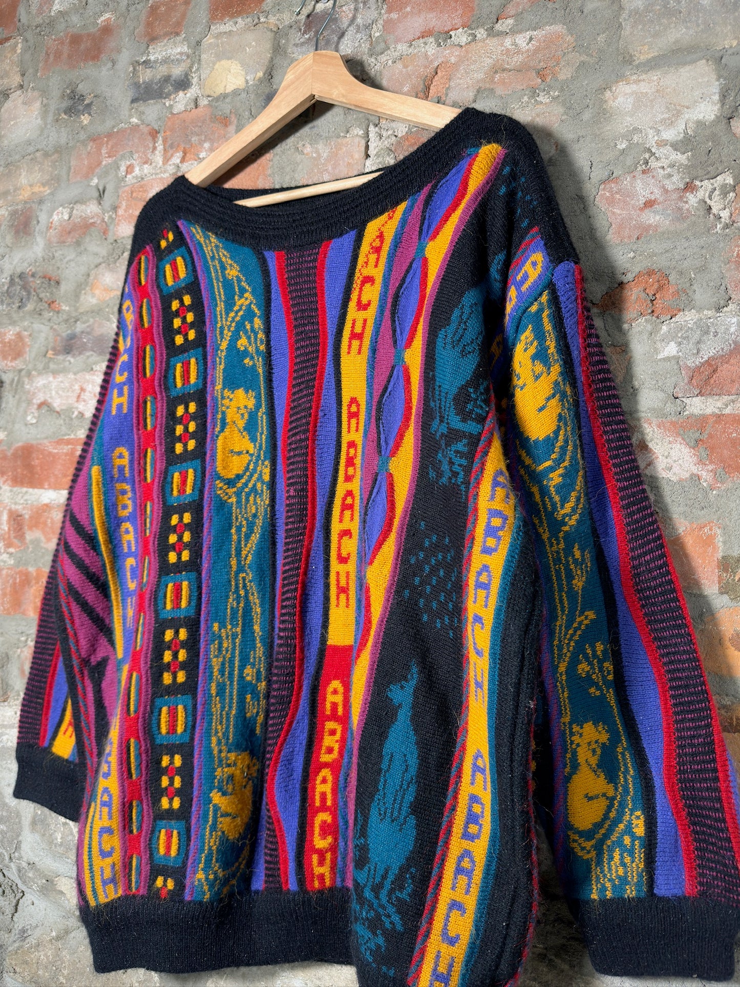 90s Chelean 3D Style Knit Sweater Sz L