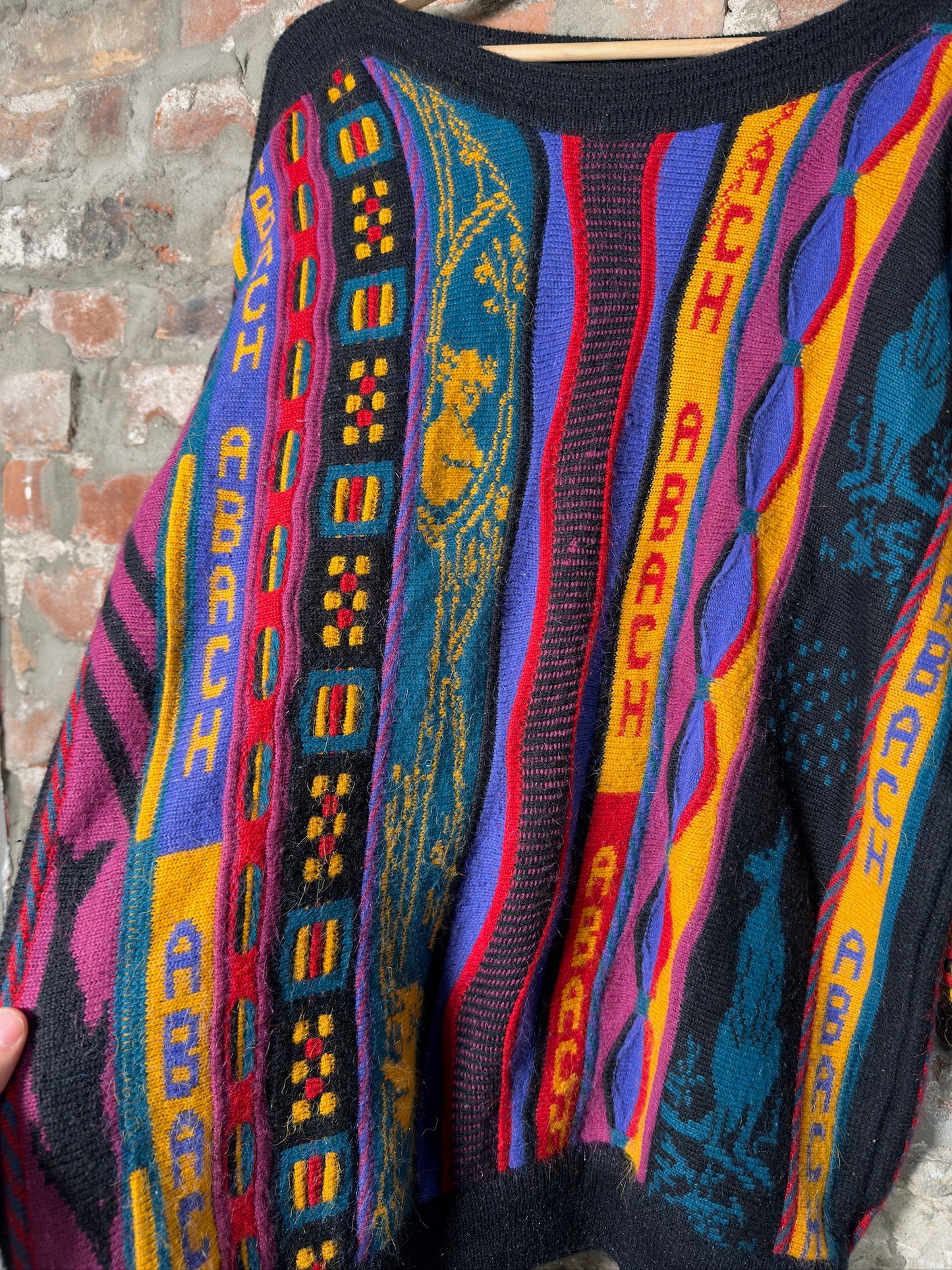 90s Chelean 3D Style Knit Sweater Sz L