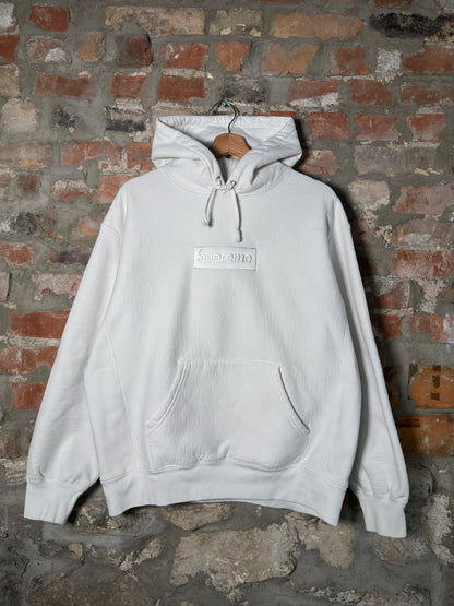 Supreme Box Logo Hoodie White FW23 Sz M