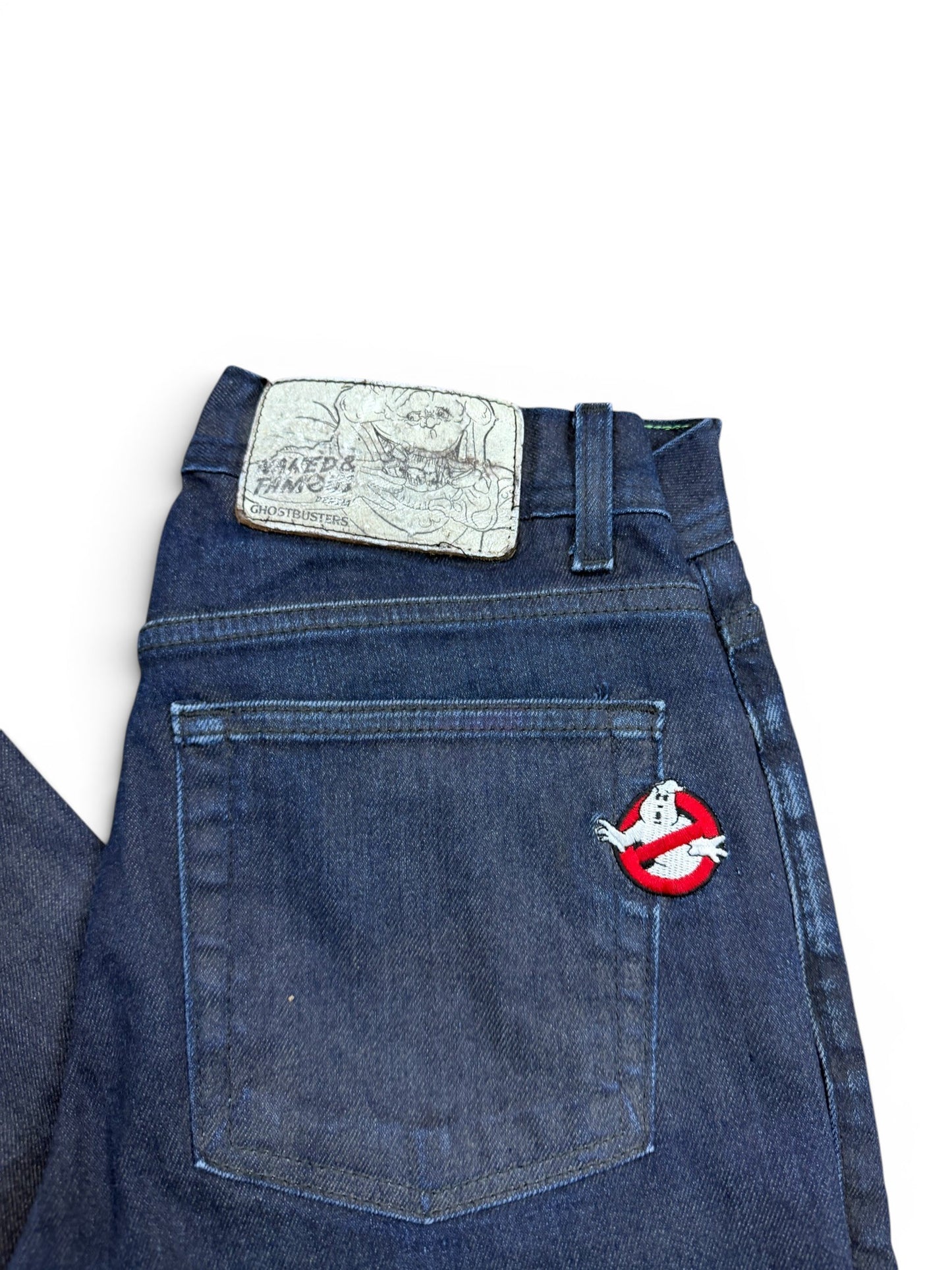 (28W) Vintage Naked & Famous x Ghostbusters Jeans
