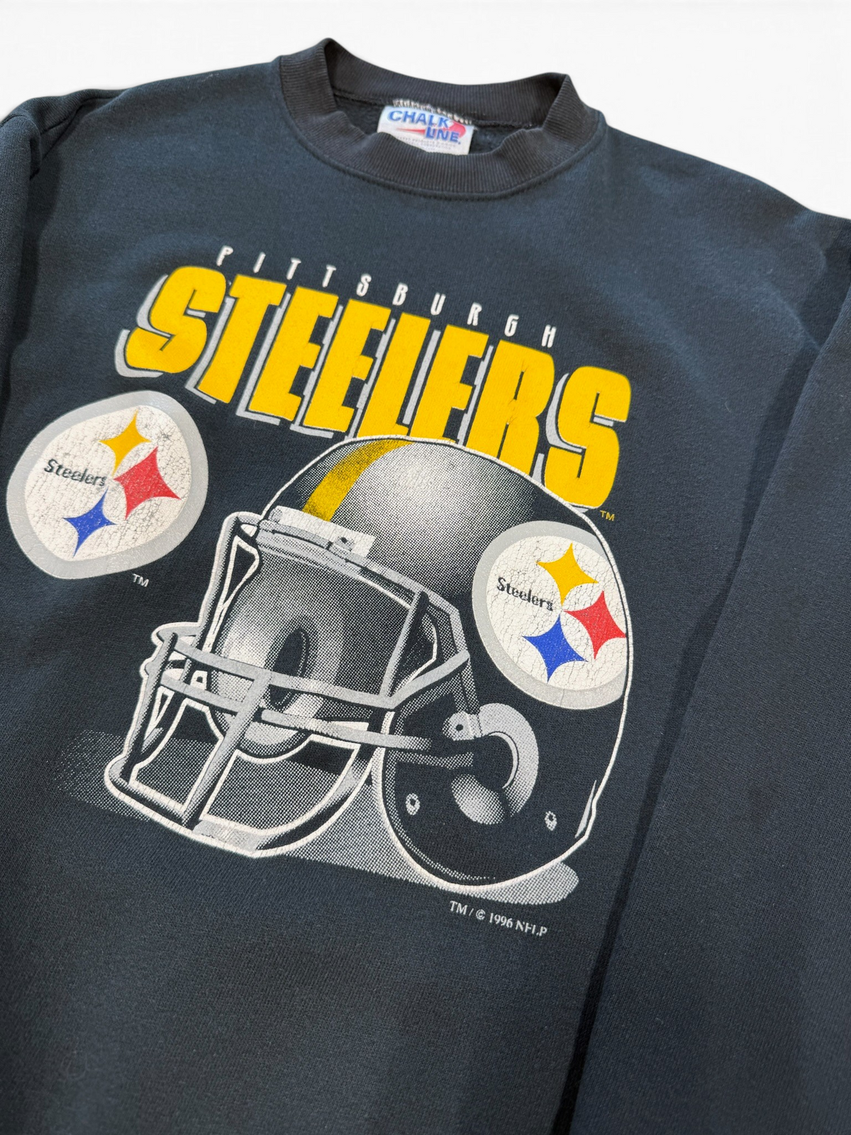 (S) Vintage 1996 Pittsburgh Steelers Big Helmet Sweatshirt