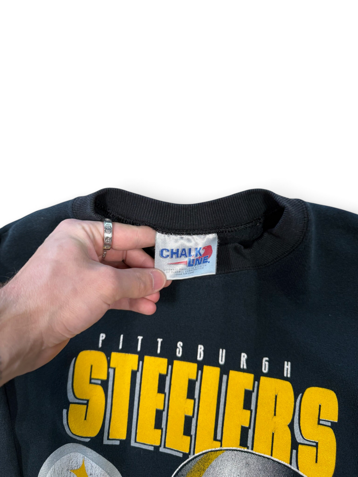 (S) Vintage 1996 Pittsburgh Steelers Big Helmet Sweatshirt