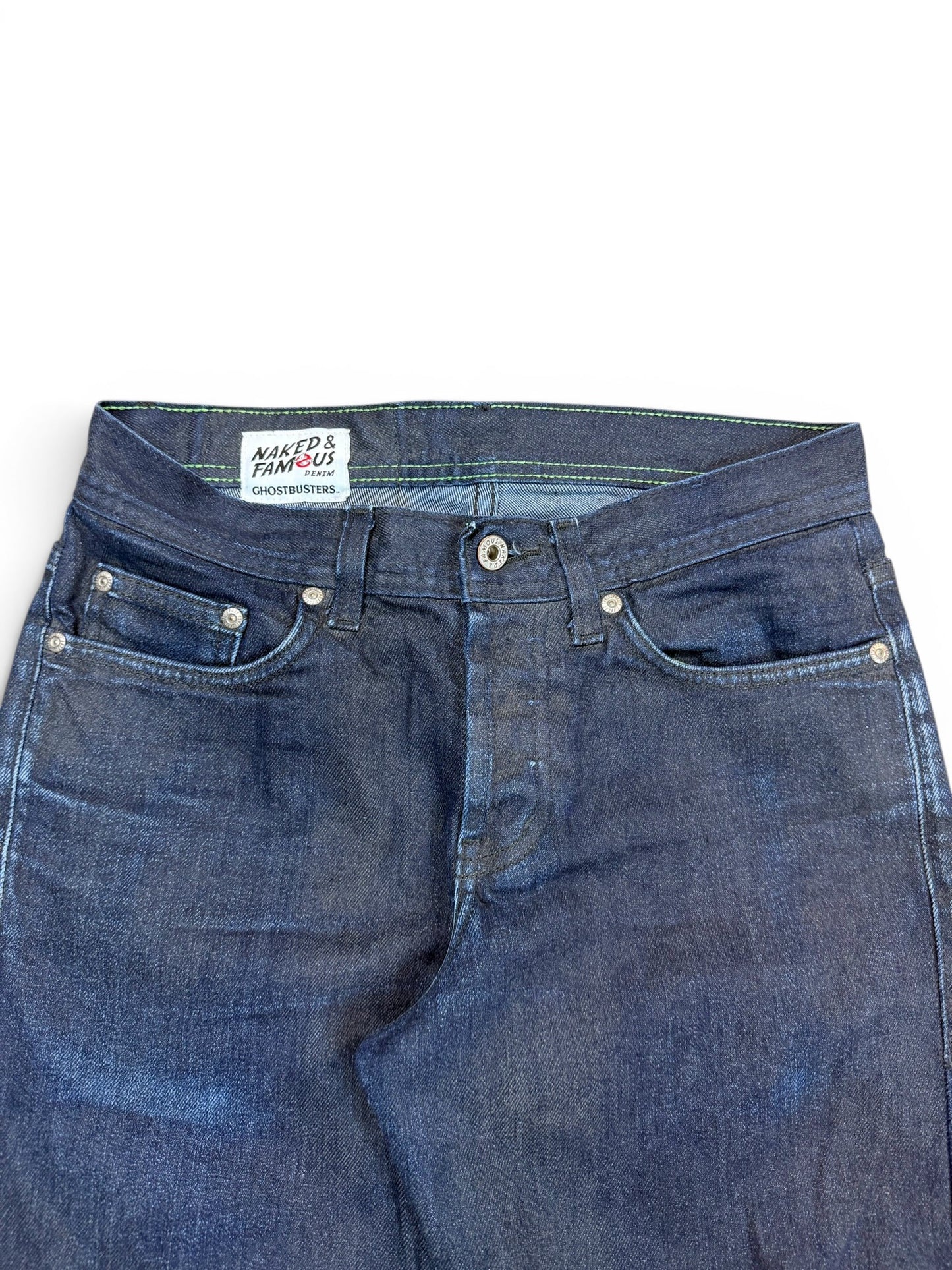 (28W) Vintage Naked & Famous x Ghostbusters Jeans