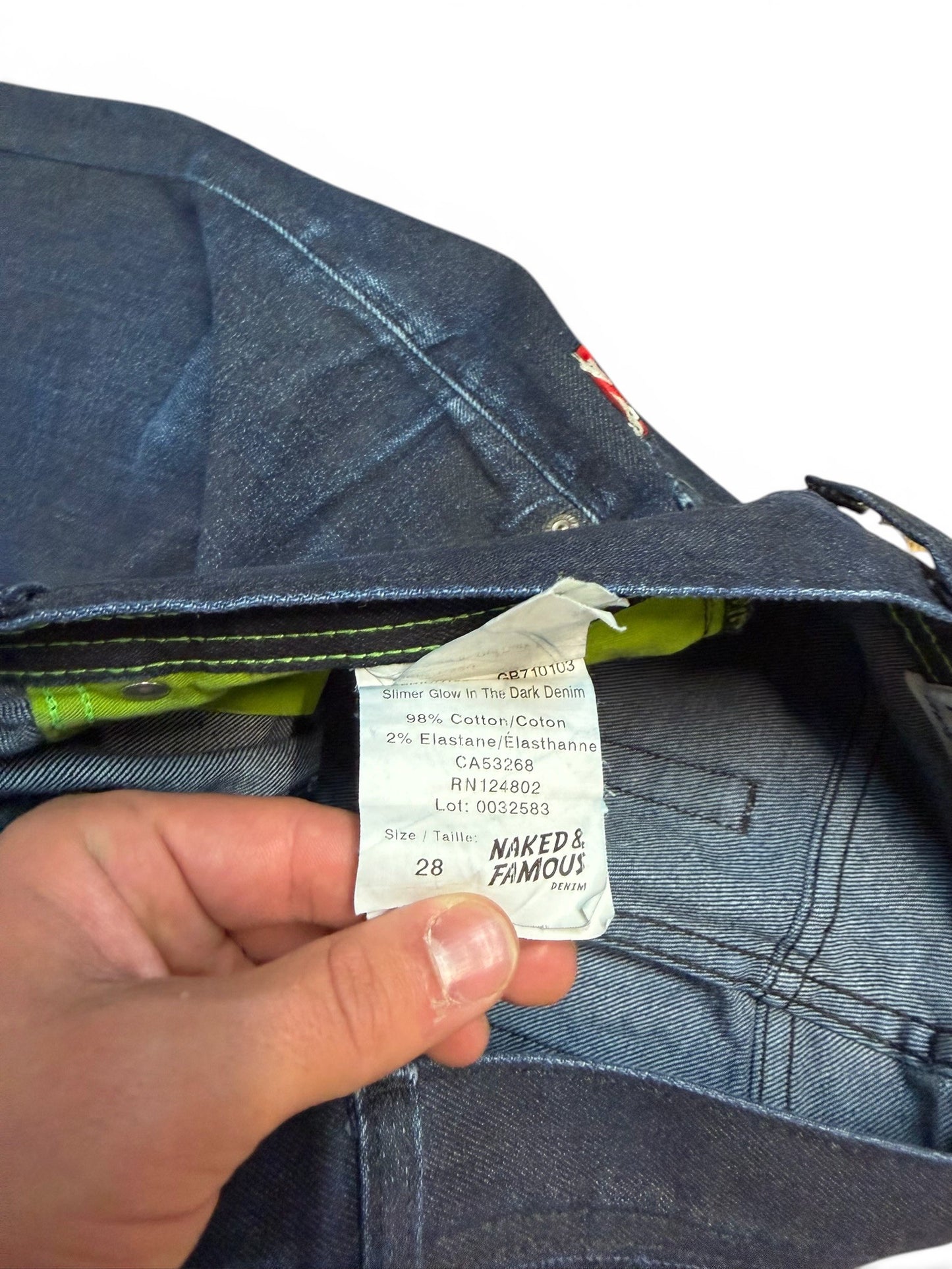 (28W) Vintage Naked & Famous x Ghostbusters Jeans