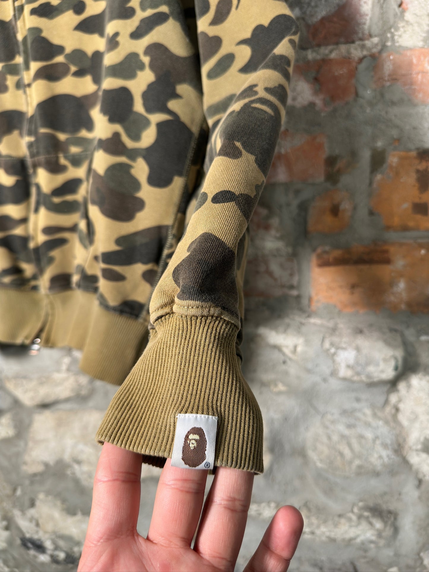 Bape Full-Zip Camo Shark Hoodie Sz M