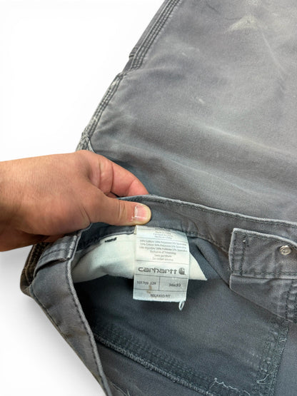 (36") Vtg Carhartt Grey Carpenter Pants