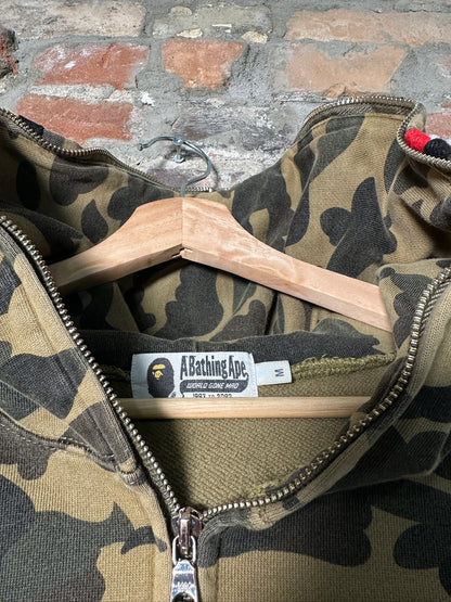 Bape Full-Zip Camo Shark Hoodie Sz M