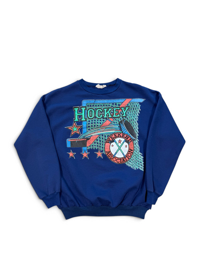 (M) Vintage 90s Hockey Graphic Sweatshirt