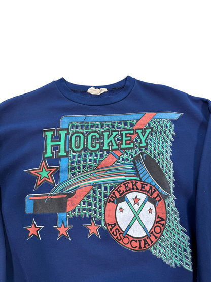 (M) Vintage 90s Hockey Graphic Sweatshirt