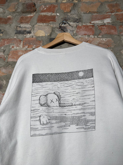 Kaws x UNIQLO Swimming Crewneck White Sz M