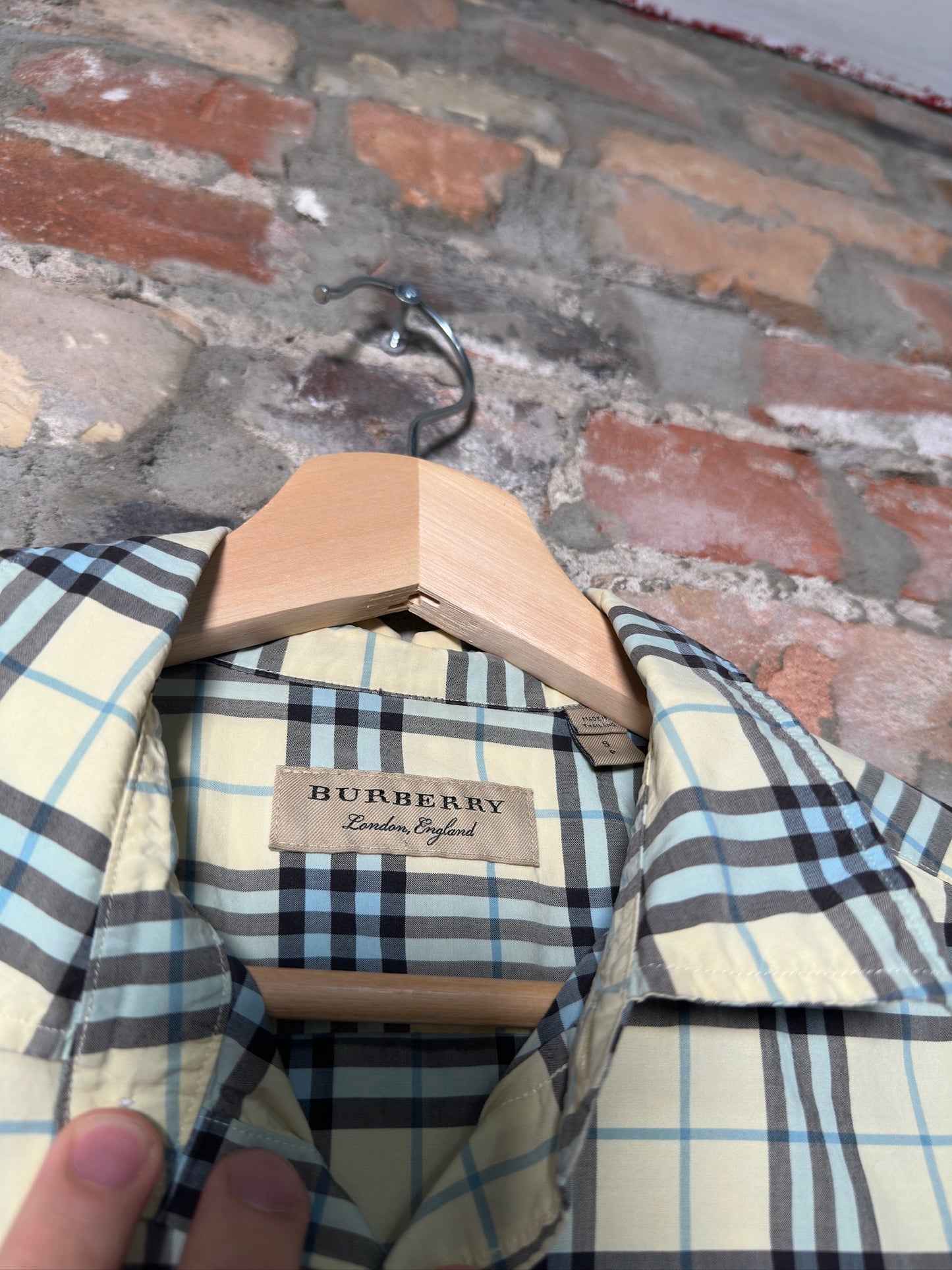 Burberry Button-Up Plaid Shirt Sz S