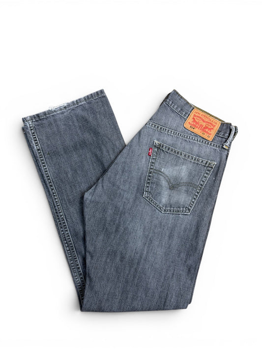(34") Vinatge Levi's 514 Washed Black Jeans