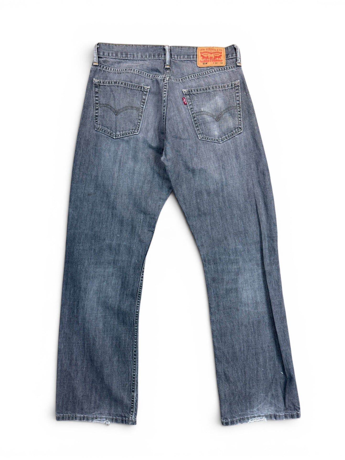 (34") Vinatge Levi's 514 Washed Black Jeans