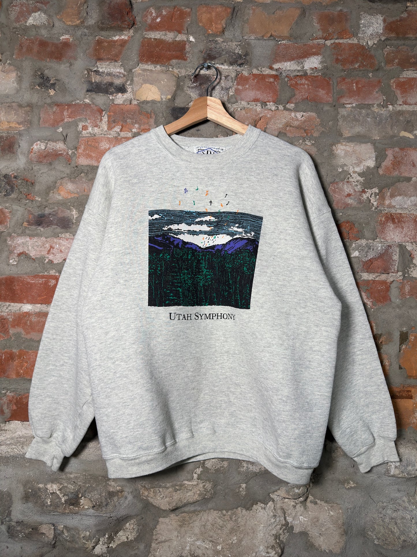 Vtg Utah Symphony Grey Crewneck Sz M
