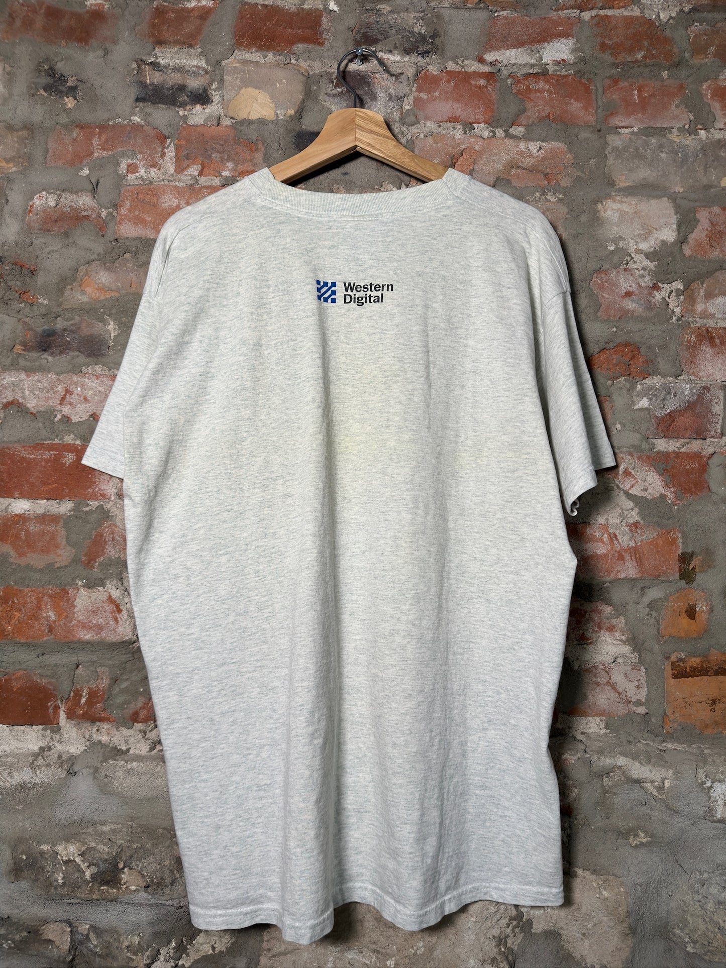 Vtg Western Digital Hard Drives Tee Grey Sz XL