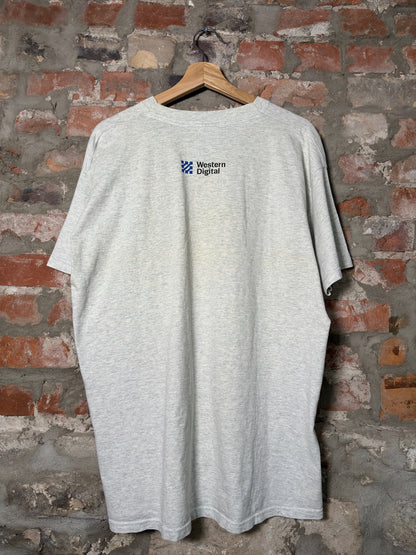 Vtg Western Digital Hard Drives Tee Grey Sz XL