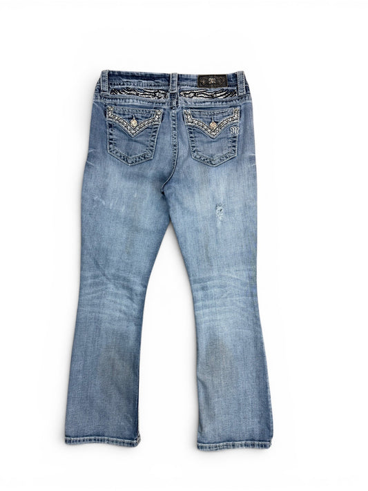 (27W) Vintage Y2K Miss Me Embroidered Mid Rise Boot Jeans