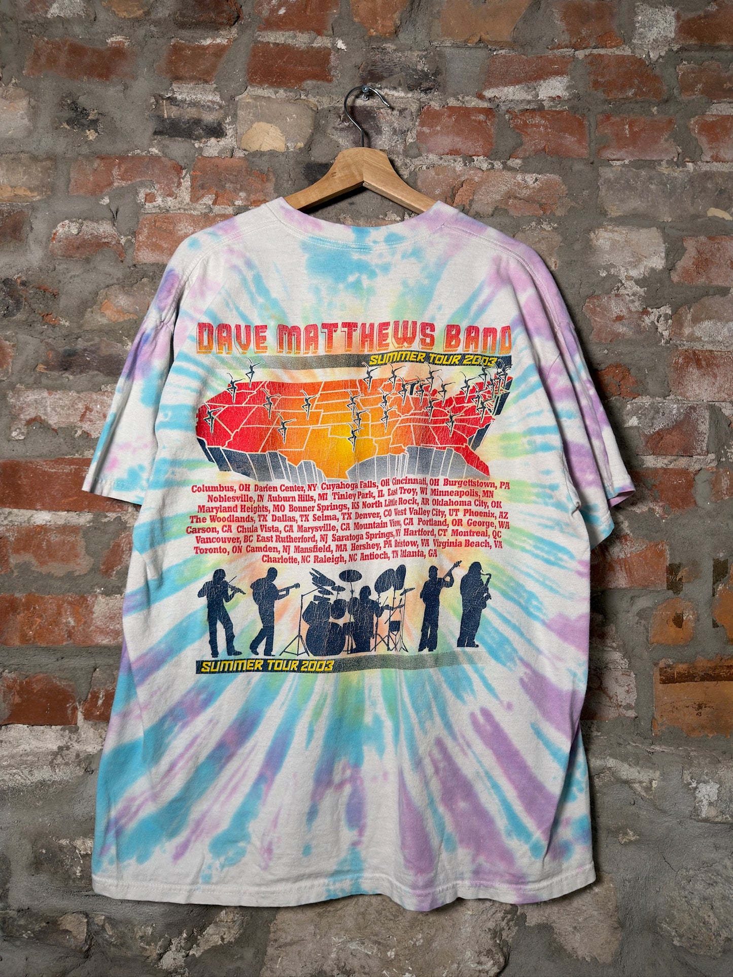 03 Dave Matthews Summer Tour Tee Sz XL