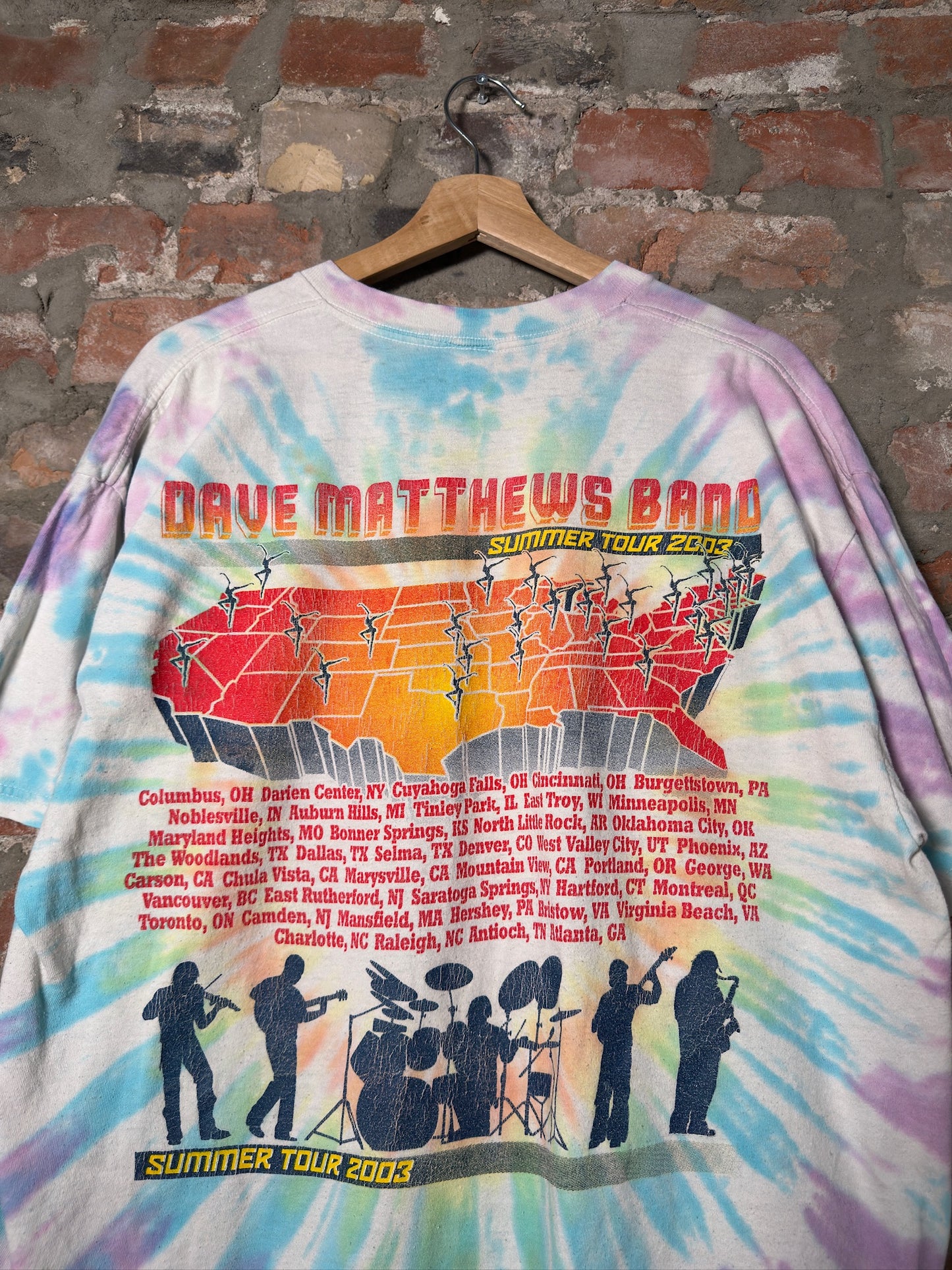 03 Dave Matthews Summer Tour Tee Sz XL