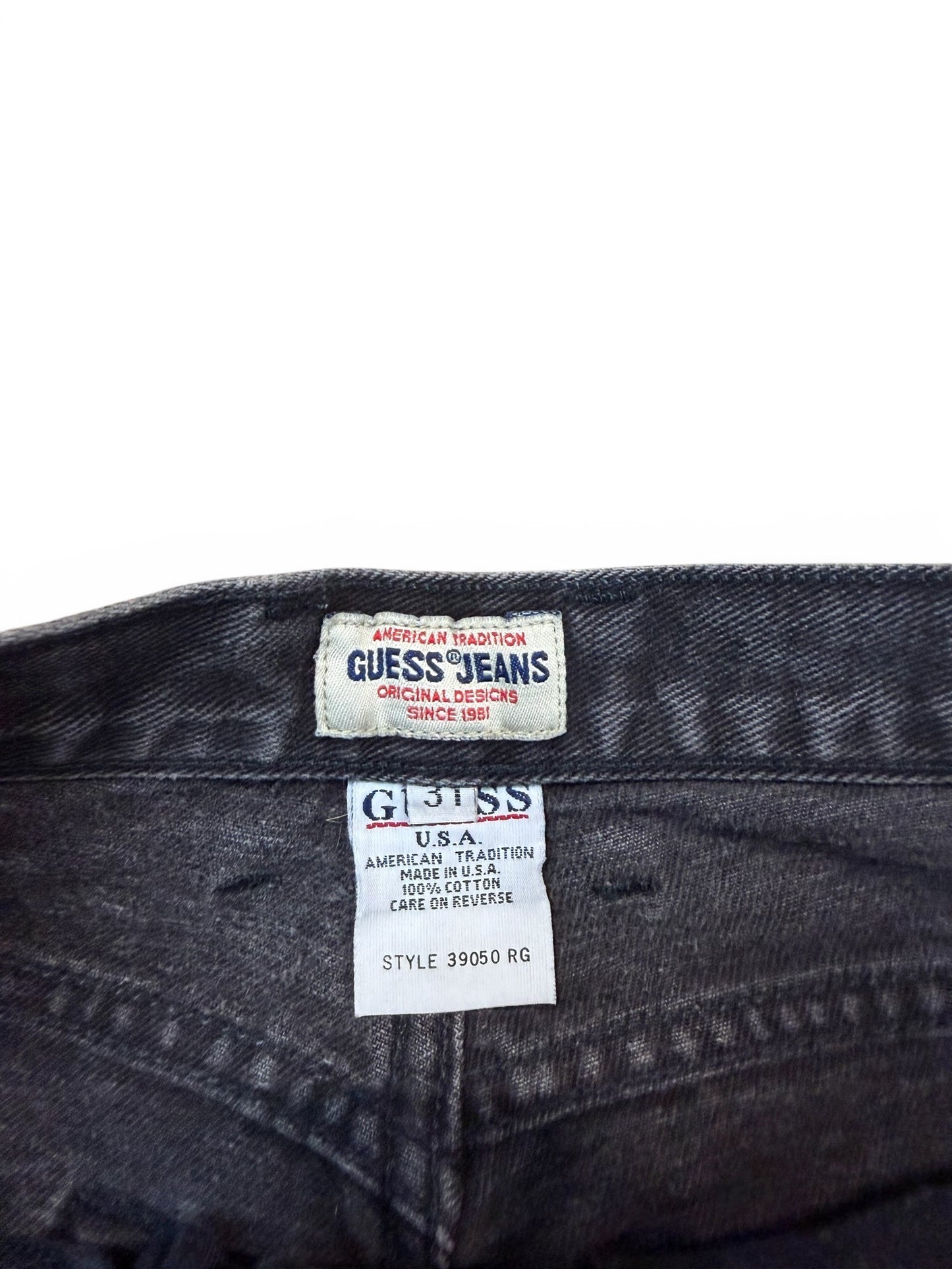 (31") Vintage 90s Guess U.S.A. Black Jeans