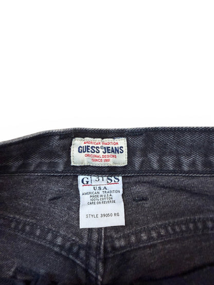 (31") Vintage 90s Guess U.S.A. Black Jeans
