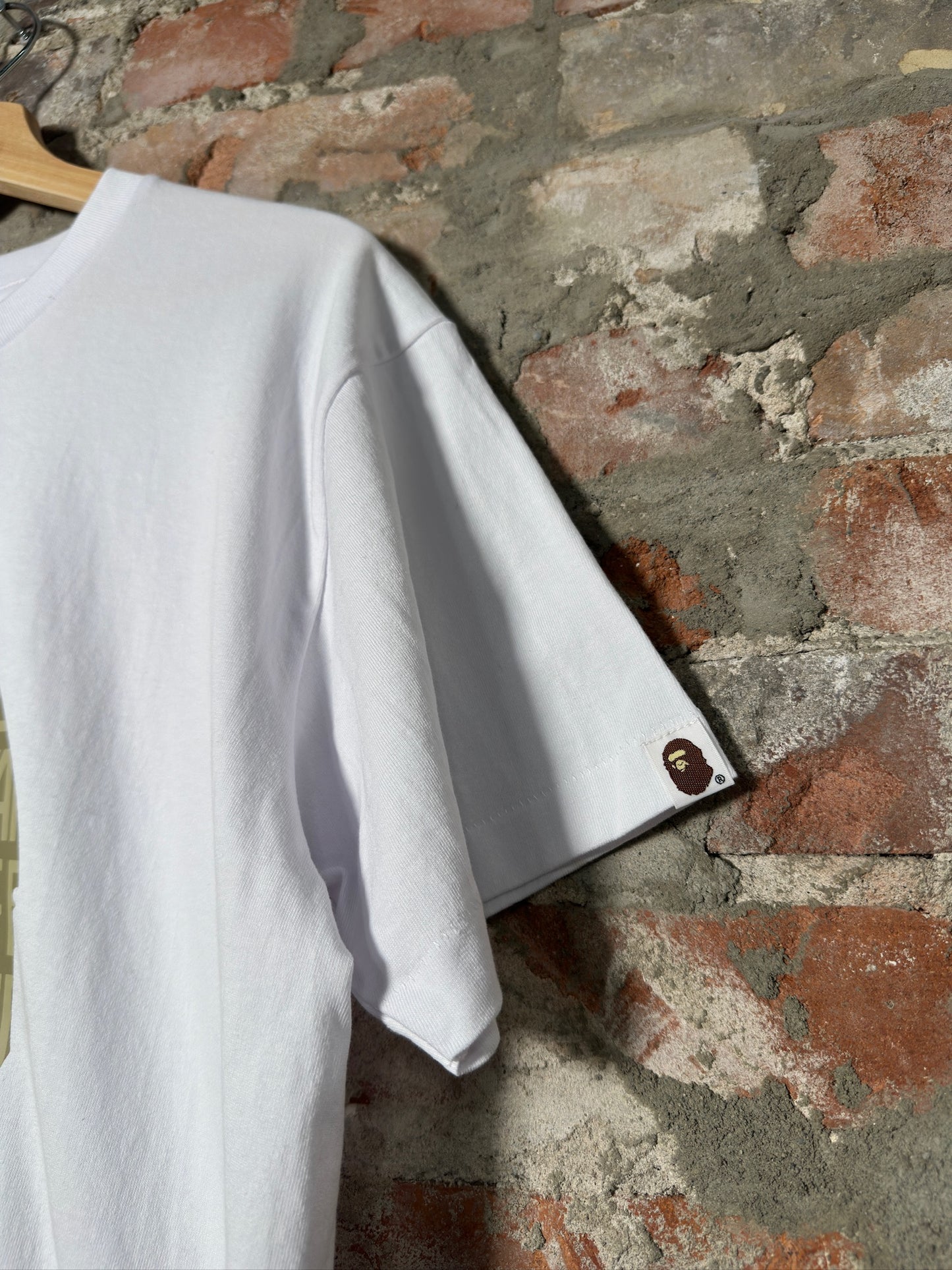 Bape Logo Monogram Tee White Sz M