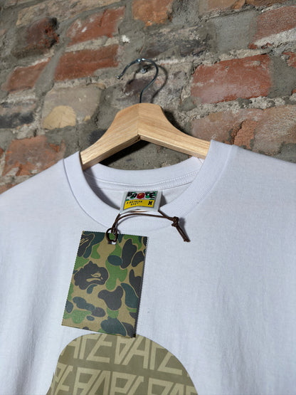 Bape Logo Monogram Tee White Sz M