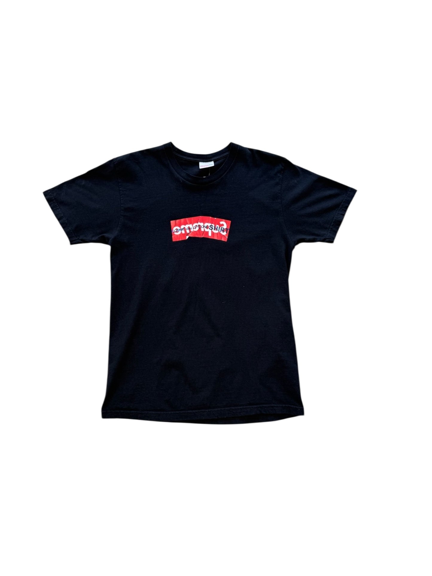 Supreme x CDG Black Box Logo Tee Sz L