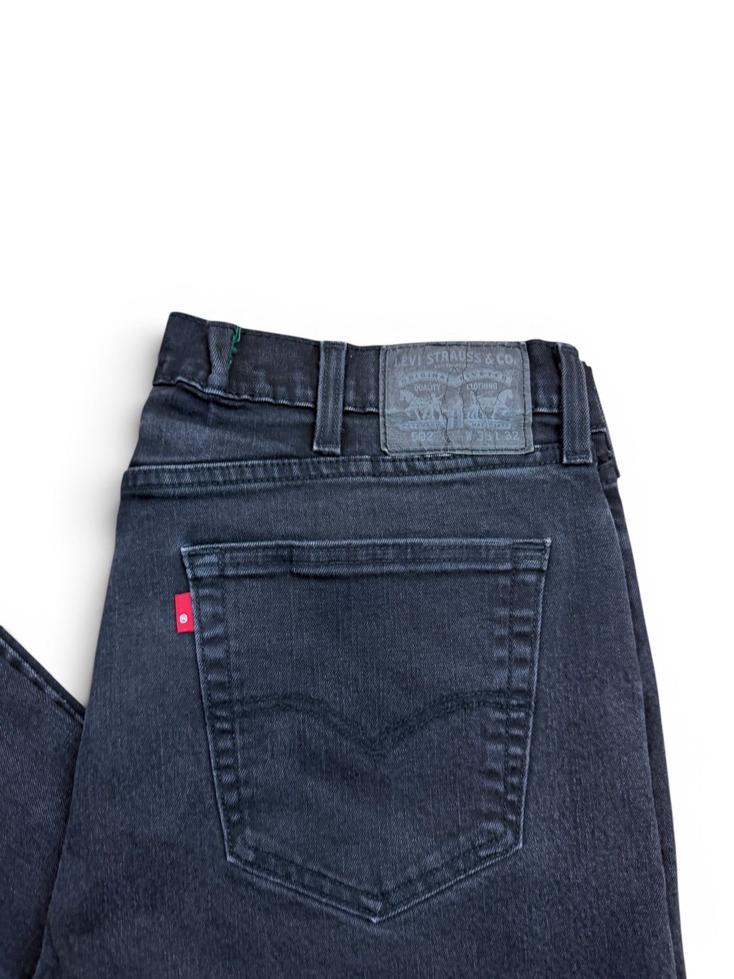 (38") Vtg Levi 502 Jeans Black