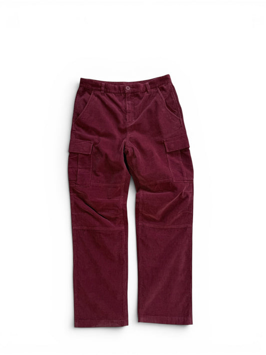(32W) OVO Burgundy Corduroy Cargo Pants