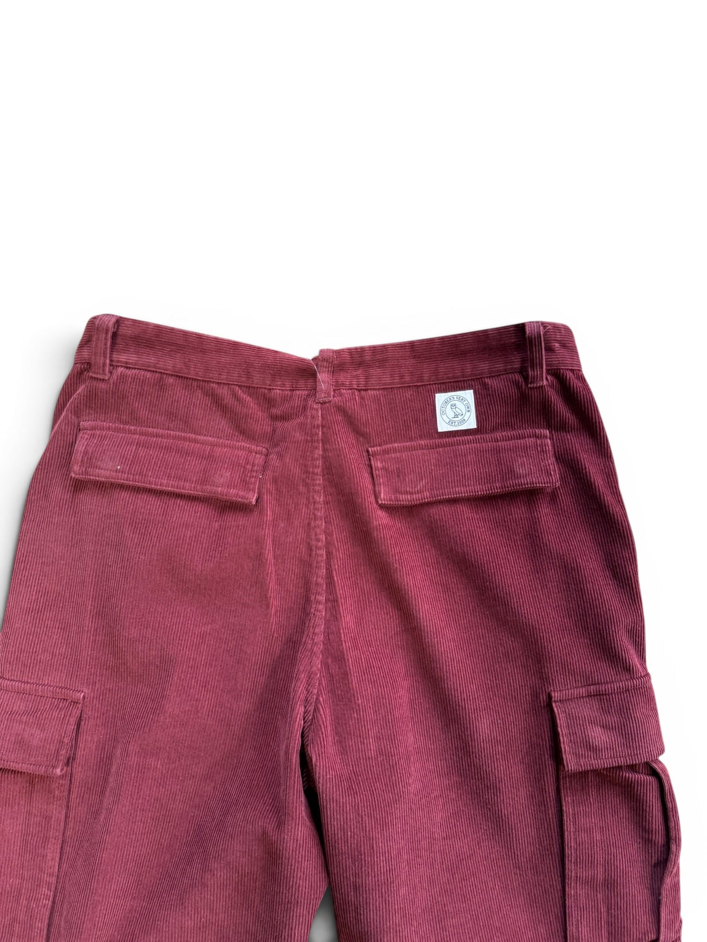 (32W) OVO Burgundy Corduroy Cargo Pants