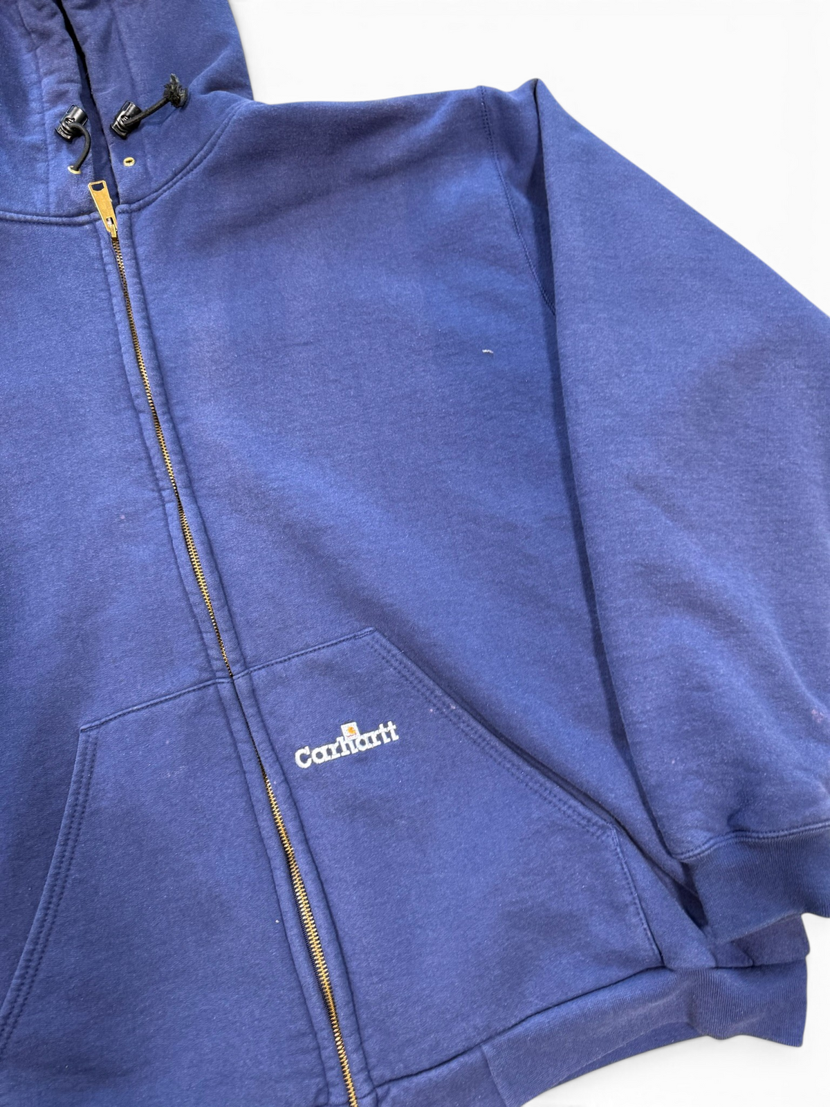 (XXL) Vintage 90s Carhartt Double Lined Navy Zip-Up Hoodie
